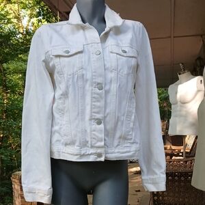 Lucky Brand "The Classic Denim Jacket",Women's Crisp White Jean Jacket Sz.M